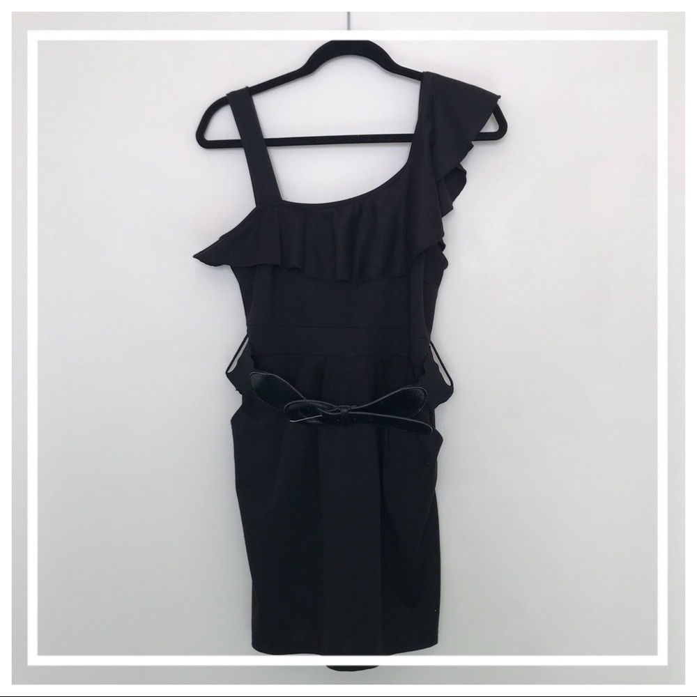 JOPPA SEXY BLACK MINI DRESS W/BELT